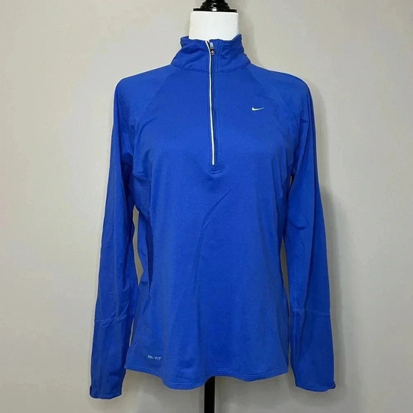 Nike Dri Fit Element Half Zip Long Sleeve Running Top - Picture 1 of 12